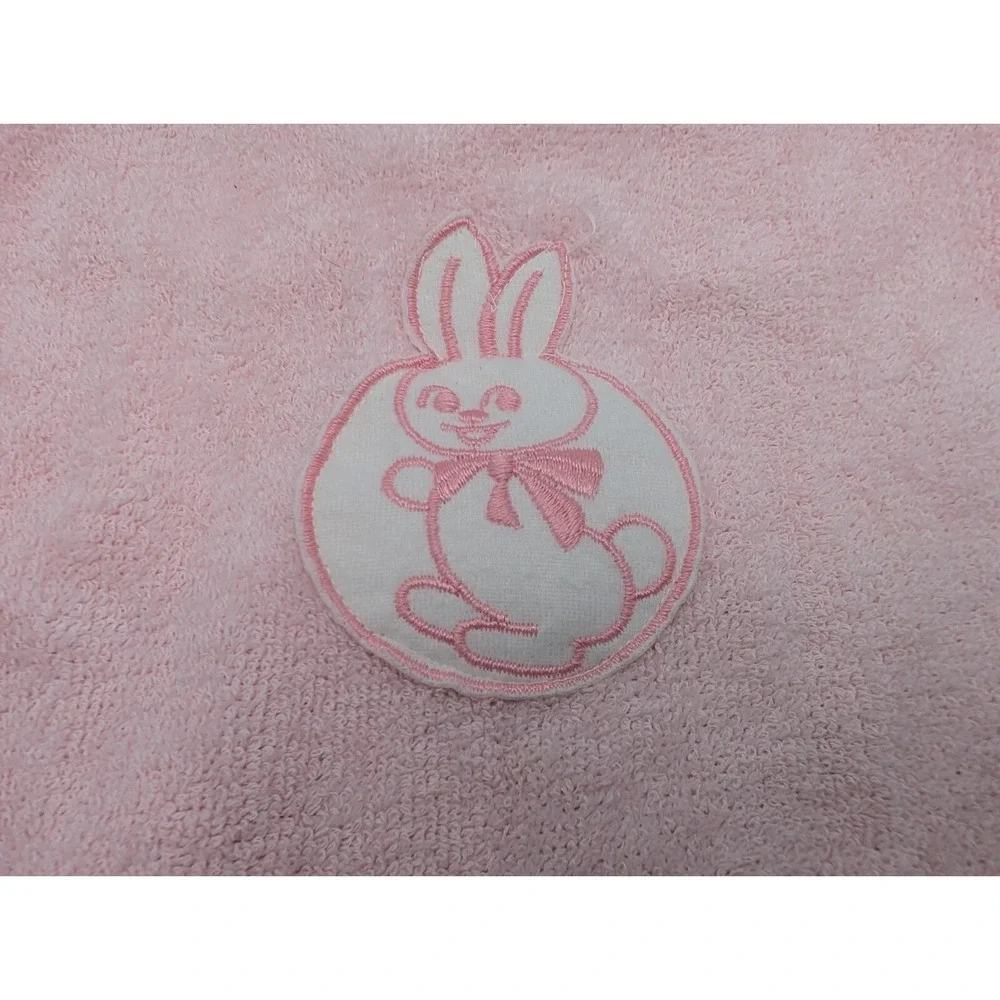 Alexis Terry Cloth Baby Bib‎ Pink Rabbit Squeaker USA